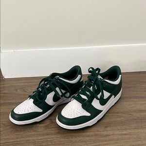 Nike Kids Forest Green and White Sneakers